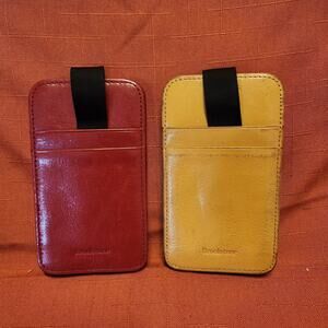 2 Leather Phone And Card Case For Phones Up To 3” x 5.5” w/ Magnetic seal